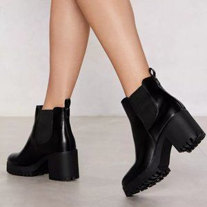 Nasty Gal Chunky Block Heel Ankle Boots